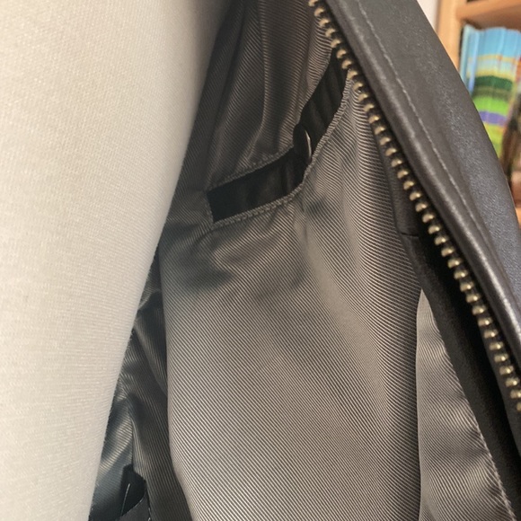 Black smooth grain leather jacket, Harley Davidson, sz L - Picture 12 of 14